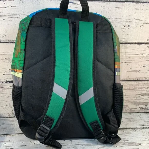 Minecraft‎ Kids Backpack with Lunch Box Set Creeper Steve